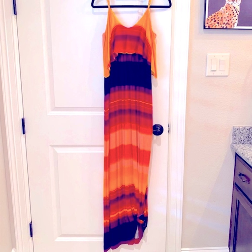 Soma Sunset Ombré Maxi Dress Size Small